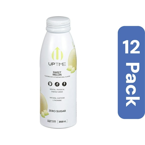 Uptime Energy Drink Summer Melon 12 fl oz (Pack Of 12)