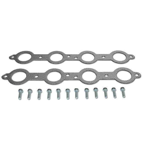 DNA Motoring GKTSET-LS1LS6-LSX-V8 For 2007 to 2013 Chevy Silverado / GMC Sierra 4.8L / 5.3L / 6.0L / 6.2L Aluminum Exhaust Manifold Header Gasket Set 08 09 10 11 12