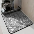 thumbnail image 2 of Vintage Paisley Pattern Dish Drying Mat, Mandala Inspired Absorbent Coffee Bar Mat, Floral Elegant Kitchen Counter Protector, 2 of 4