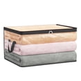 thumbnail image 2 of Large Clear Thick Plastic Storage Box with Hinged Lid, Heavy-Duty Durable High Capacity Organizer, Perfect for Home, Camping, Travel, Attic and Moving (1 PCS),21.65X13.778X12.4 Inch, 2 of 8