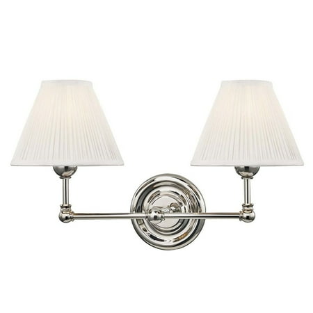 

2 Light Wall Sconce 18.25 inches Wide By 10.5 inches High Polished Nickel Bailey Street Home 116-Bel-4412700