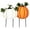 S/2 White & Orange, variant on Inelkas Pumpkin Garden Stakes Thanksgiving Autumn Fall Harvest Halloween Outdoor Metal Decor 14" & 11" H S/3 Orange