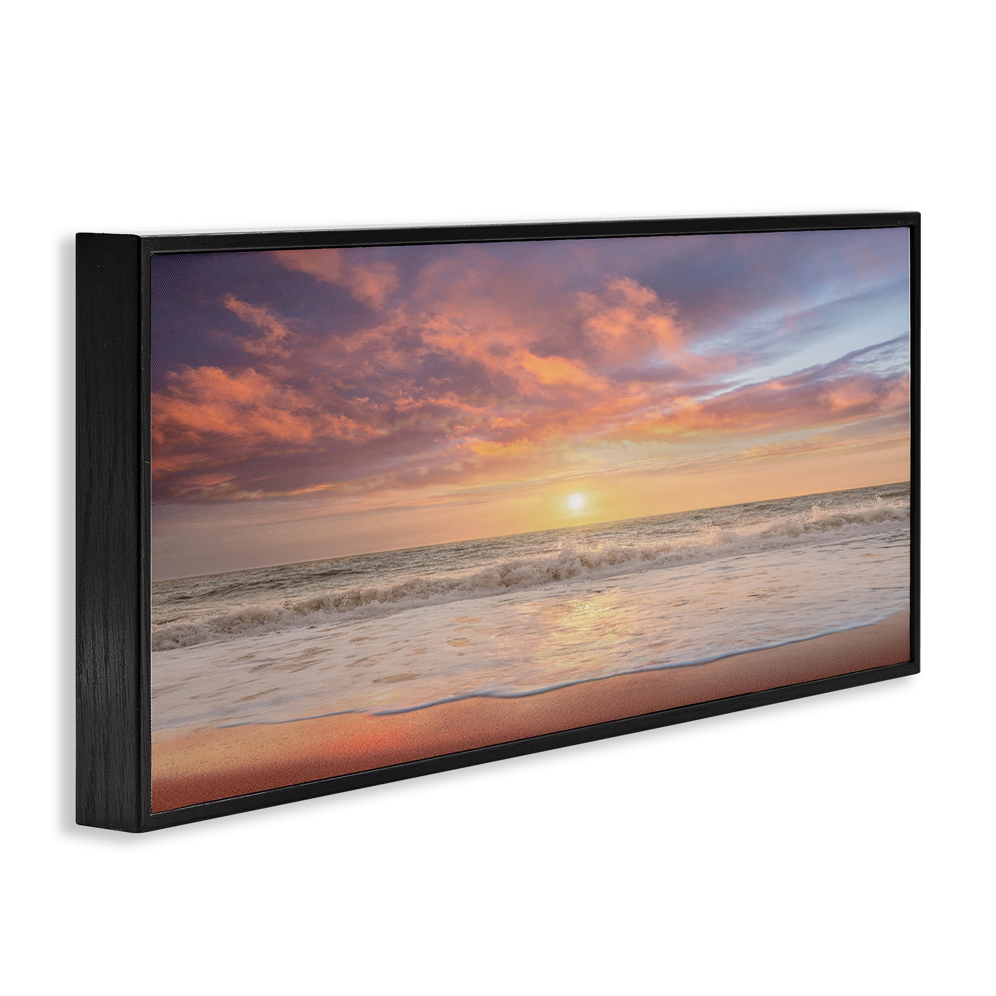 Stupell Industries Vivid Sunset Panorama Black Framed Giclee Art, design by Mike Caliascibetta
