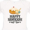 thumbnail image 4 of Inktastic Happy Hanukkah Dreidel Donut Boys or Girls Long Sleeve Baby Bodysuit, 4 of 5