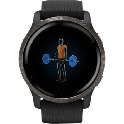 GARMIN Venu¬Æ 2 Smartwatch, Slate Bezel with Black Case & Silicone