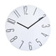 thumbnail image 1 of Reloj de pared de cuarzo de 35 cm, silencioso, para colgar en el pasillo, de 14 pulgadas, ideal como regalo. Blanco, 1 of 9