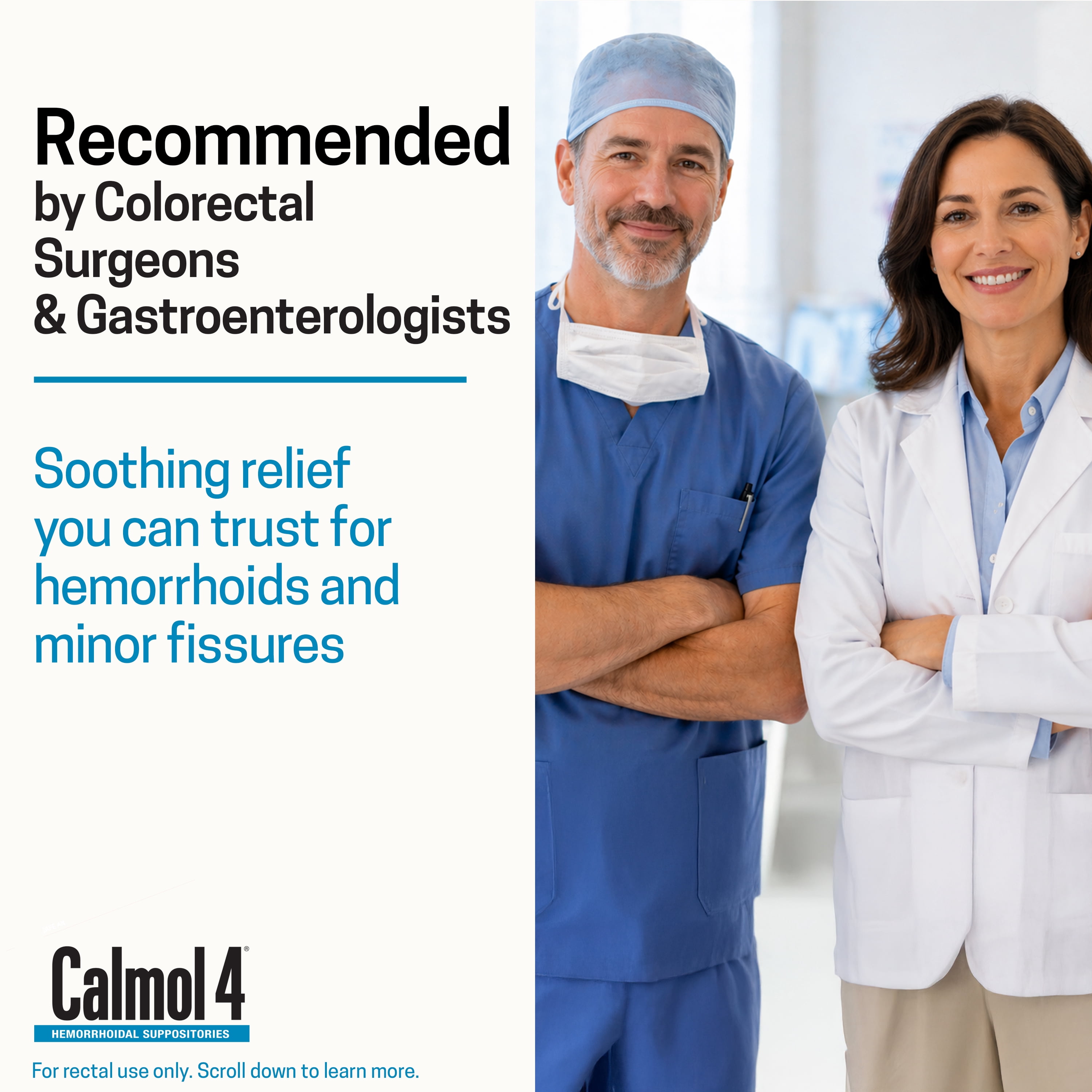 ResiCal Calmol 4 Hemorrhoidal Suppositories, 24 Count