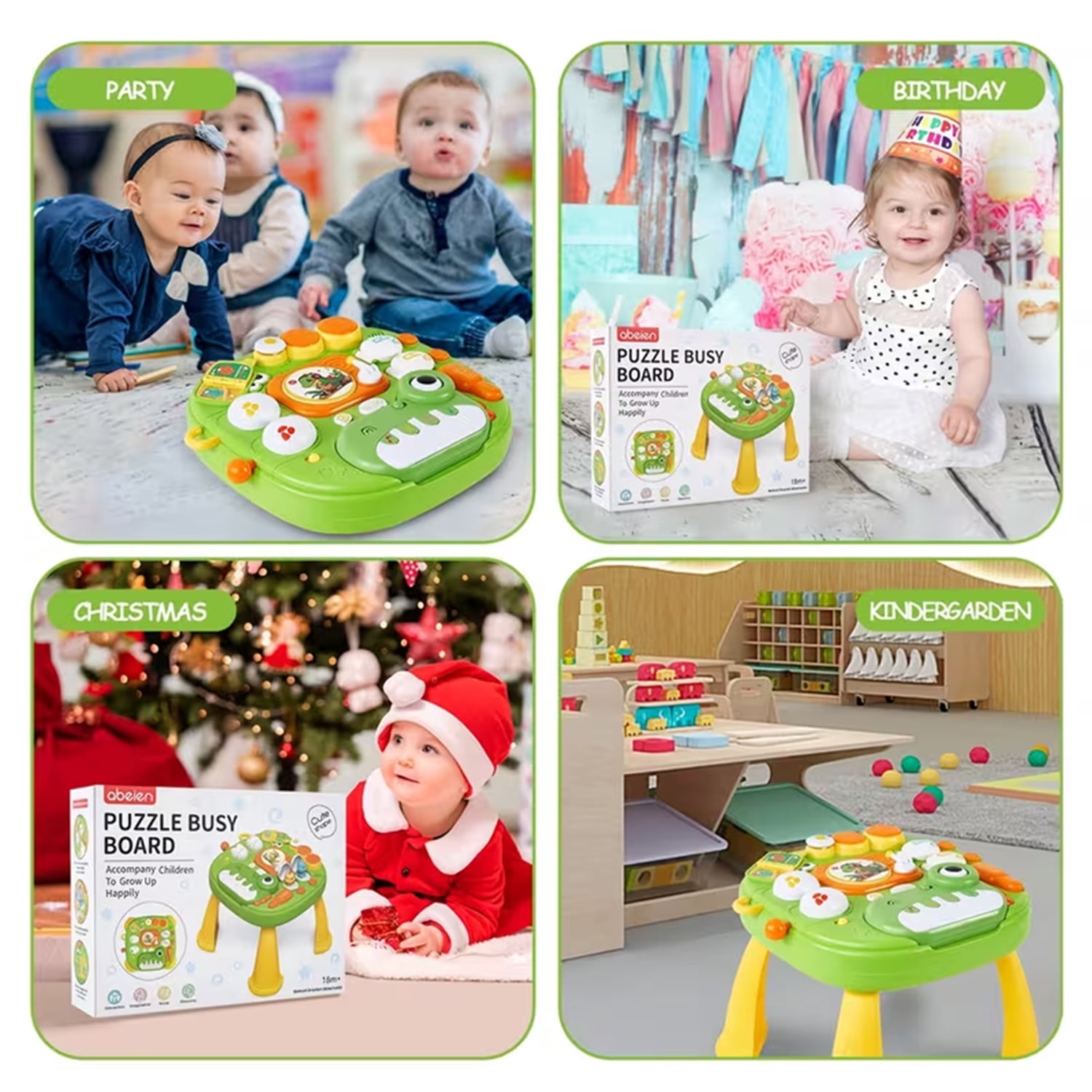 LINXUXIE Baby Activity Table, Sitting Play Musical Activity Keyboard & Detachable Legs for Toddlers, Activity Center for Kids 1-3 3-5 5-8 Year Old