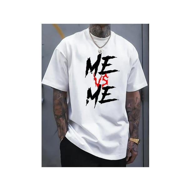 Camiseta informal de manga corta para verano, camiseta con estampado "ME", camisetas para hombre