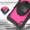 thumbnail image 7 of Case for Lenovo Tab M10 HD 2nd Gen 10.1 Inch 2020 with Screen Protector, 360 Degree Rotating Kickstand Hand Strap Heavy Duty Shockproof Cover with Shoulder Strap, Rose PC, 7 of 7