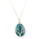 thumbnail image 1 of Zhuge Collar con colgante de árbol de la vida, adornos de collar para hombres y mujeres hechos a mano, collar con colgante de gota de agua de árbol de la vida envuelto en oro (verde oscuro), 1 of 5