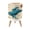 Color 3, variant on Beach Small Trash Can with Lid Drink Bar Decor Tropical Flowers Palm Wooden Carved 1.8 Gallon Dog Proof Trash Can Round Garbage Can Waste Bin Wastebasket for Bathroom Bedroom Living Room