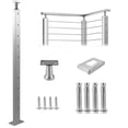 thumbnail image 3 of Wisewang Stair Rope Railing Posts, Stainless Adjustable Top Posts, Installation, Sturdy And Suitable For Areas, Living Outdoor Black, 3 of 6