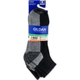 thumbnail image 2 of Gildan Men's Ultra Cotton Quarter Socks Black, 3 Pack, 2 of 5