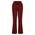 thumbnail image 4 of CHUANK Linen Pants For Women High Waisted Pants Drawstring Elastic Business Casual Pants Work Pants Paper Bag Pants Loose Flowy Dress Pants Comfy Trousers Straight Pants With Pockets, 4 of 9