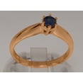 thumbnail image 3 of LBG British Made 18k Rose Gold Natural Sapphire Womens Engagement Ring - 33 size options - Size 10.5, 3 of 7