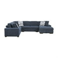 thumbnail image 6 of Lexicon Raife 4-Piece Chenille Sectional with Right Chaise and Ottoman in Blue, 6 of 14