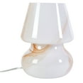 thumbnail image 2 of Urban Shop Brown Marble Glass Mushroom Lamp, 10" H x 7.5" W, Plug in, 2 of 11