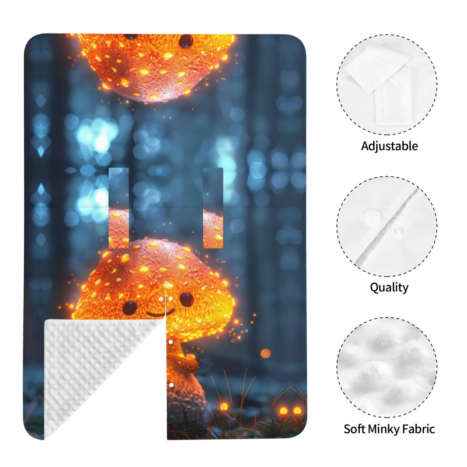 Car Seat Cover Baby - Glowing Mushroom In Forest Breathable Infant Car Seat Cover for Baby Carseat, Lightweight Comfort Baby Essentials Must Haves Newborn Stuff for Girl Boy