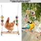 thumbnail image 3 of Columpio de pollo de madera colorido pollo colgante columpio juguetes escalada soporte escalera juguetes de entrenamiento para pollos mediano grande pájaro loro, 3 of 5