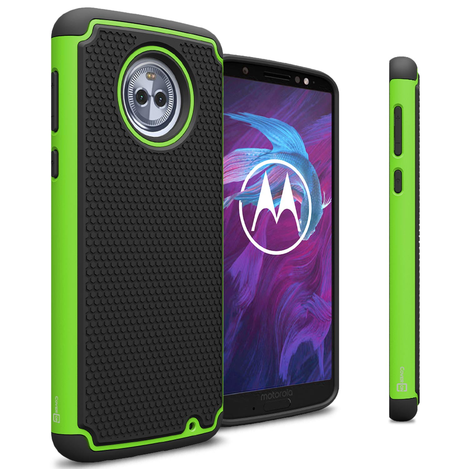 CoverON Motorola Moto G6 Plus Case, HexaGuard Series Hard
