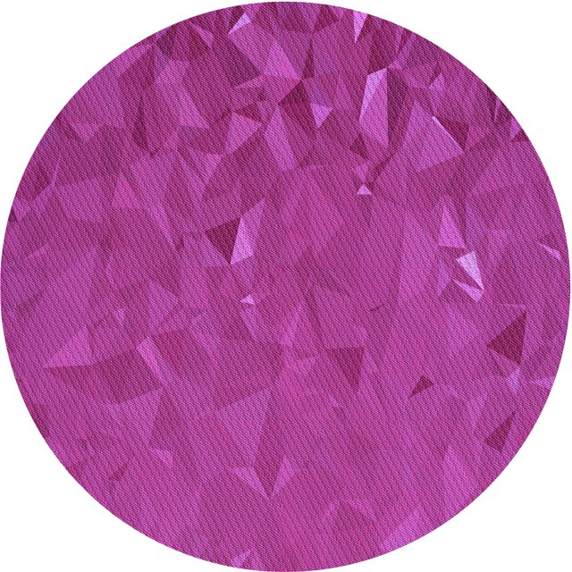 Ahgly Company Machine Washable Indoor Round Transitional Fuchsia or Magenta Purple Area Rugs, 7' Round