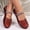 Wine, variant on Women's Spring/Summer Solid-Color Closed-Toe Buckle Sandals: Comfortable, Breathable Jelly Shoes—Lightweight, Flat Slides, Stylish Footwear for Everyday Casual Summer Wear Yellow 40