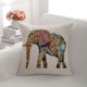 thumbnail image 2 of Juego de 4 fundas de cojín de sofá con diseño de elefante, 45x45cm, funda de almohada decorativa de lino para dormitorio, sofá, cama, jardín TUNC Sencillez, 2 of 5