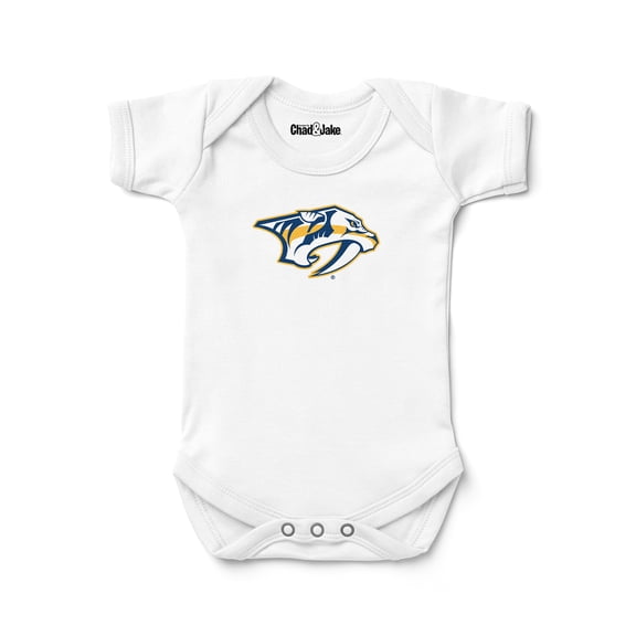 Newborn & Infant Chad & Jake White Nashville Predators Logo Bodysuit