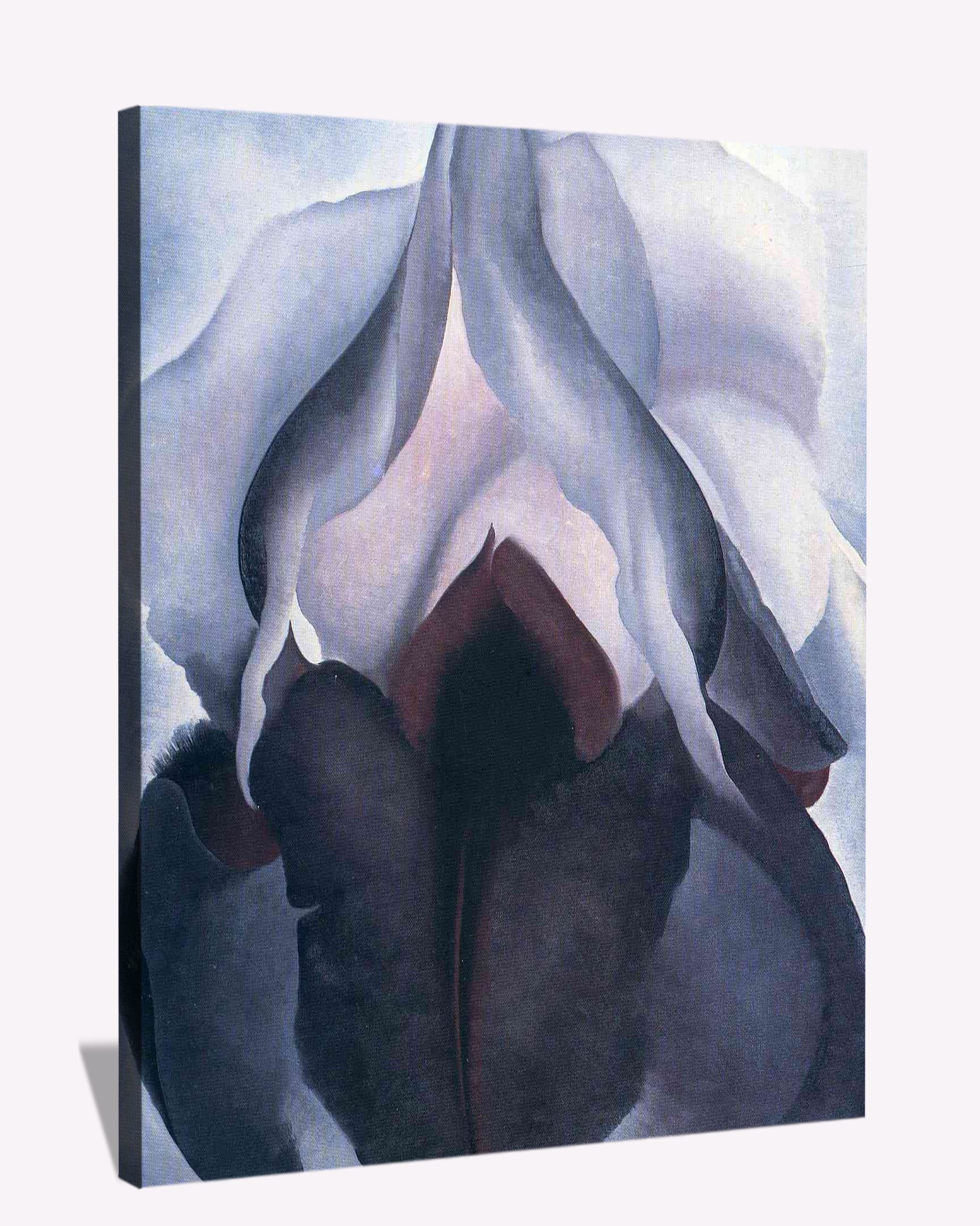 Keeffe Paintings Enlarged Flowers Wall Art BlackirisIII Framed