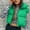 Green, variant on symoid Juniors Coats & Jackets- Winter Crop Lightweight Sleeveless Warm Outerwear Vest Padded Gilet Tops Coat Pink M