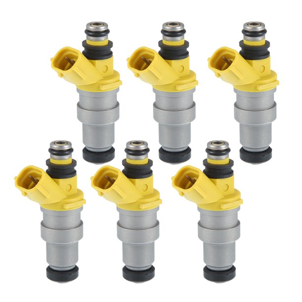 Coche Combustible Inyector Boquilla para Toyota Supra 3.0L - 6 Uds Plata Tono