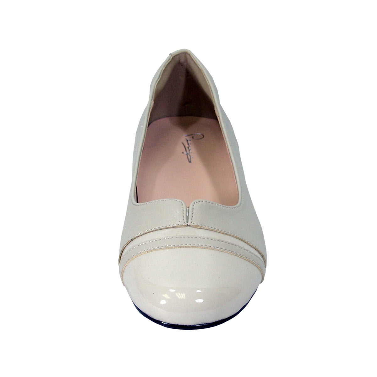 PEERAGE Marina (FT6044) Women Extra Wide Width Round Toe Flats BEIGE 8