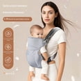 thumbnail image 5 of Baby Carrier Infant Carrier Ergonomic Baby Carrier Backpack,Breathable Front Back Carrying Wrap Seat for Newborn Toddlers up to 33 lbs,Gray, 5 of 10