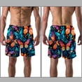 thumbnail image 3 of luoweisi Men's Beach Shorts Quick Dry Swim Trunks with Mesh Lining Butterfly M, 3 of 5