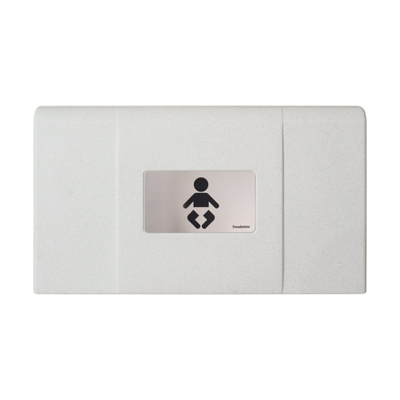 Foundations Ultra Horizontal Baby Changing Station, EZ Mount Backer Plate Included, White (200-EH-03)