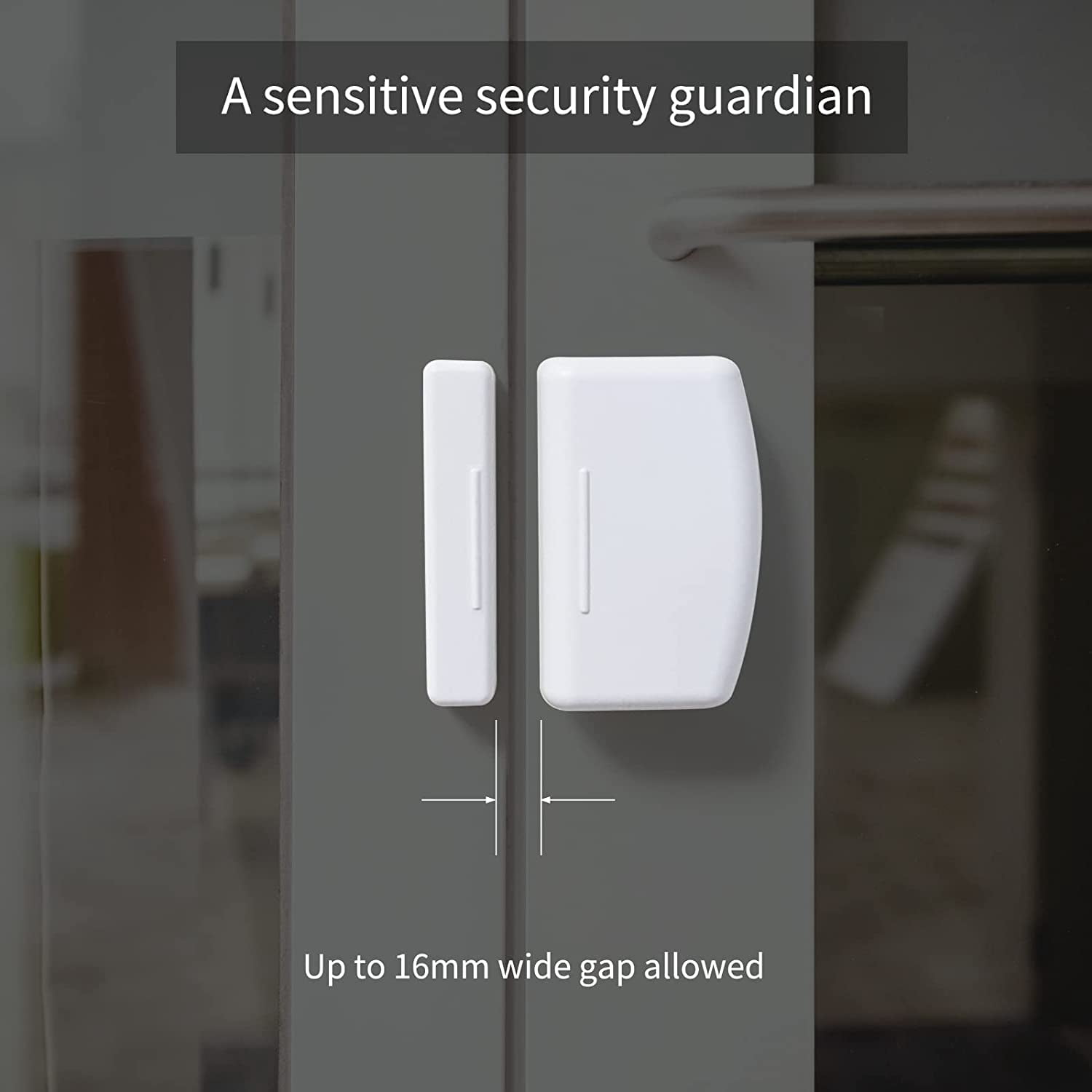 Contact Sensor 4 Pack, Door and Window Monitor, Home Automation,Works with Home Assistant,SmartThings,Aeotec,Homey,Hubitat or Echo Devices with Build-in  Hub,hub Required