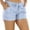 Blue, variant on ToBeInStyle Womens Mid Thigh Premium Stretch Cotton Biker Shorts