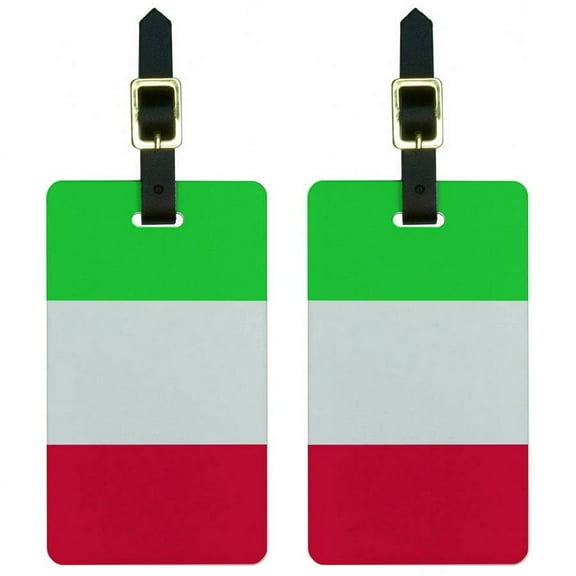 Italy Flag Luggage Tags Suitcase Carry-On ID, Set of 2