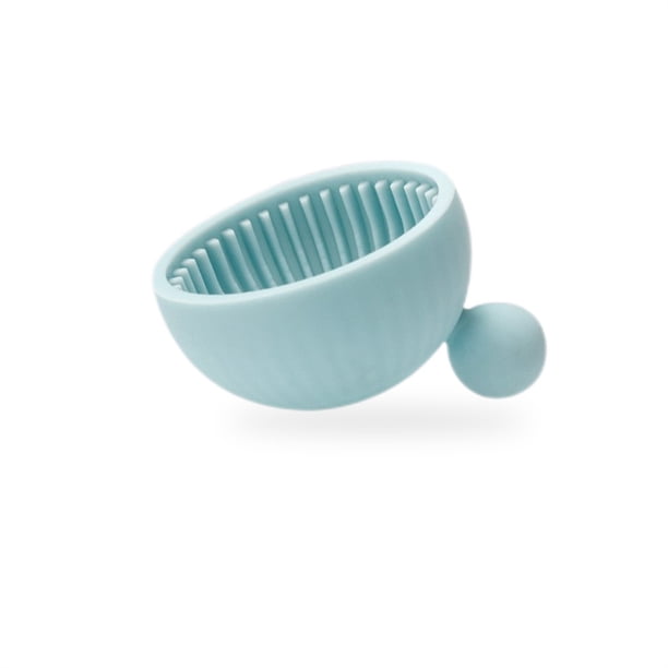 Jumpingount Cepillo de maquillaje Limpieza Base de silicona Resalte Cepillos Herramienta de limpieza Pinceles de maquillaje y herramientas Azul