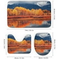 thumbnail image 3 of 4 Pcs Elk in The Forest Shower Curtain Sets with Non-Slip Rugs, Toilet Lid Cover and Bath Mat, Fall Natural Scenery Shower Curtains with 12 Hooks, Waterproof Polyester Shower Curtains for Bathroom, 3 of 5