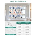 thumbnail image 6 of Colorful Flowers Tie Up Curtains for Windows 63 Inch Length Balloon Curtains Kitchen Adjustable Balloon Window Shade Watercolor Botanical Farmhouse Floral Tie Up Bathroom Curtain Window 46"x63", 6 of 6