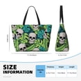 thumbnail image 4 of Balery Skull and Palm Leaves Beach Travel Bag - Water-Resistant, Large Capacity Lightweight Tote with 7 Pockets for Women and Men - Perfect for Beach, Pool, Gym, and Travel, 4 of 7