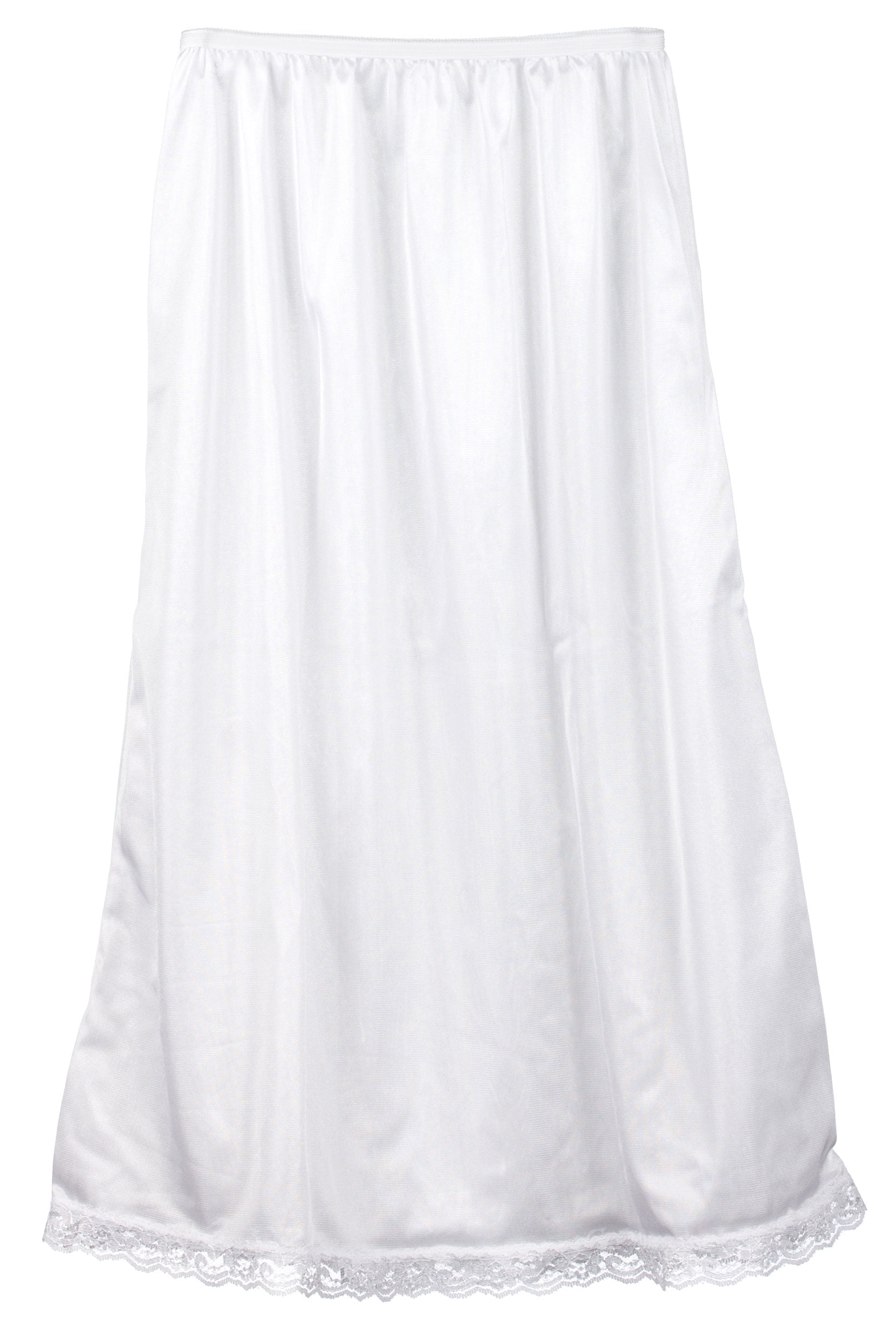 Collections Big Girls Lace Embellished White Bouffant Half Slip 7-14 I.C 