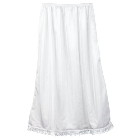 IC Collections Girl's Nylon Half Slip, White
