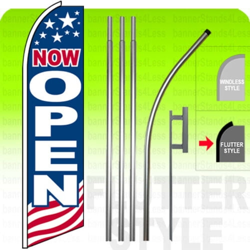 CARWASH GR Advertising Feather Flutter Swooper 2.5’ Banner Flag and Pole Only 