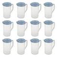 thumbnail image 1 of Sterilite 2 Quart Plastic Hinged Pitcher with Comfort Grip Handle, Blue, 12-Pack, 1 of 9