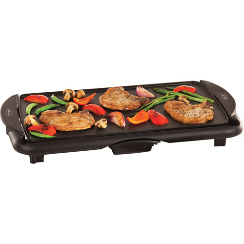 bella 10.5 inch by 20 inch electric non stick griddle, black bpafree