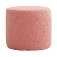 thumbnail image 3 of HLONK Small Sponge Velvet Changing Ottoman  Pink, 3 of 8