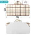 thumbnail image 4 of Yayeee Kids Hooded Towel with Hand Pockets Beach Soft Absorbent Bath Wrap 50 x 23.5 inch, Cream Plaid, 4 of 5